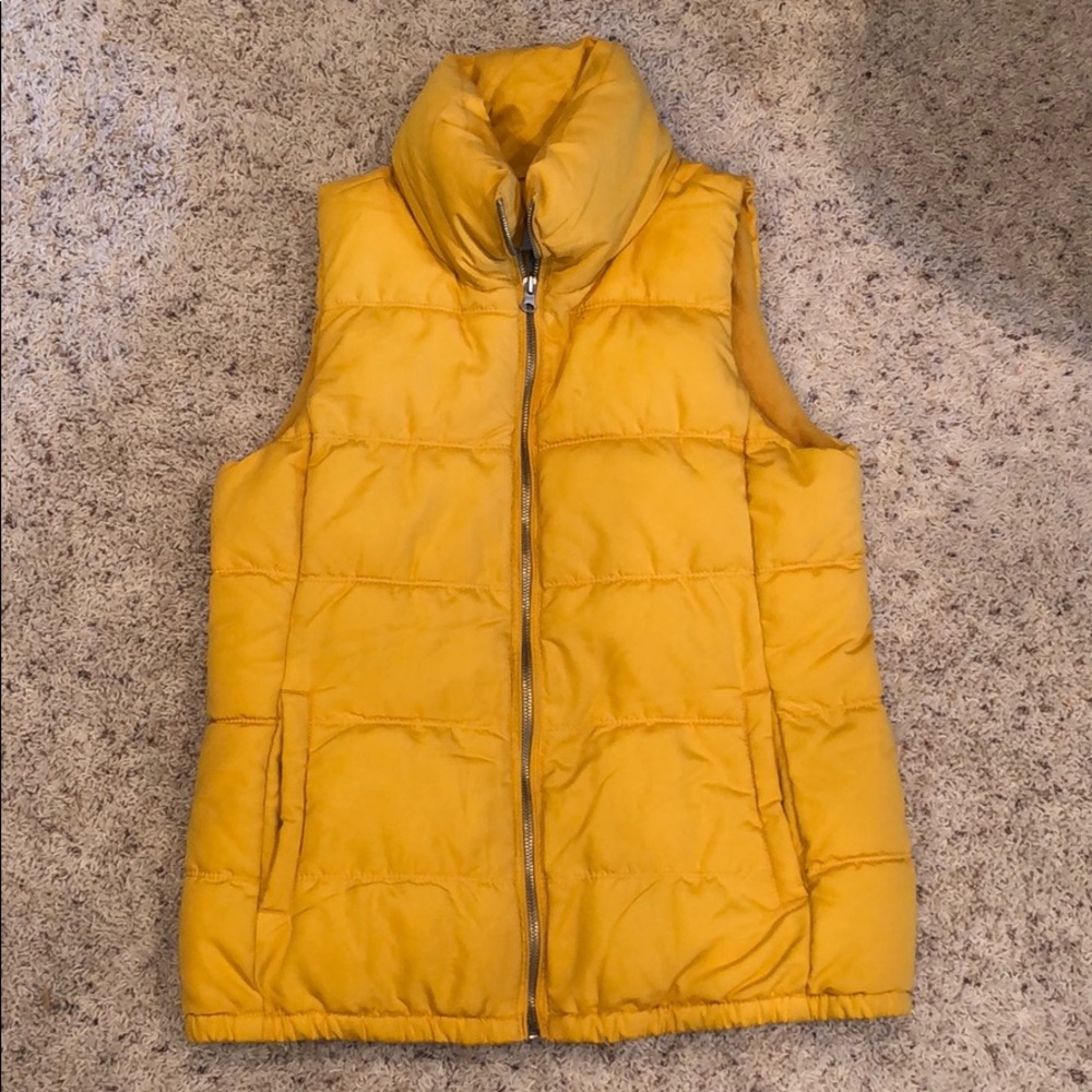 Yellow Old Navy Puffer Vest